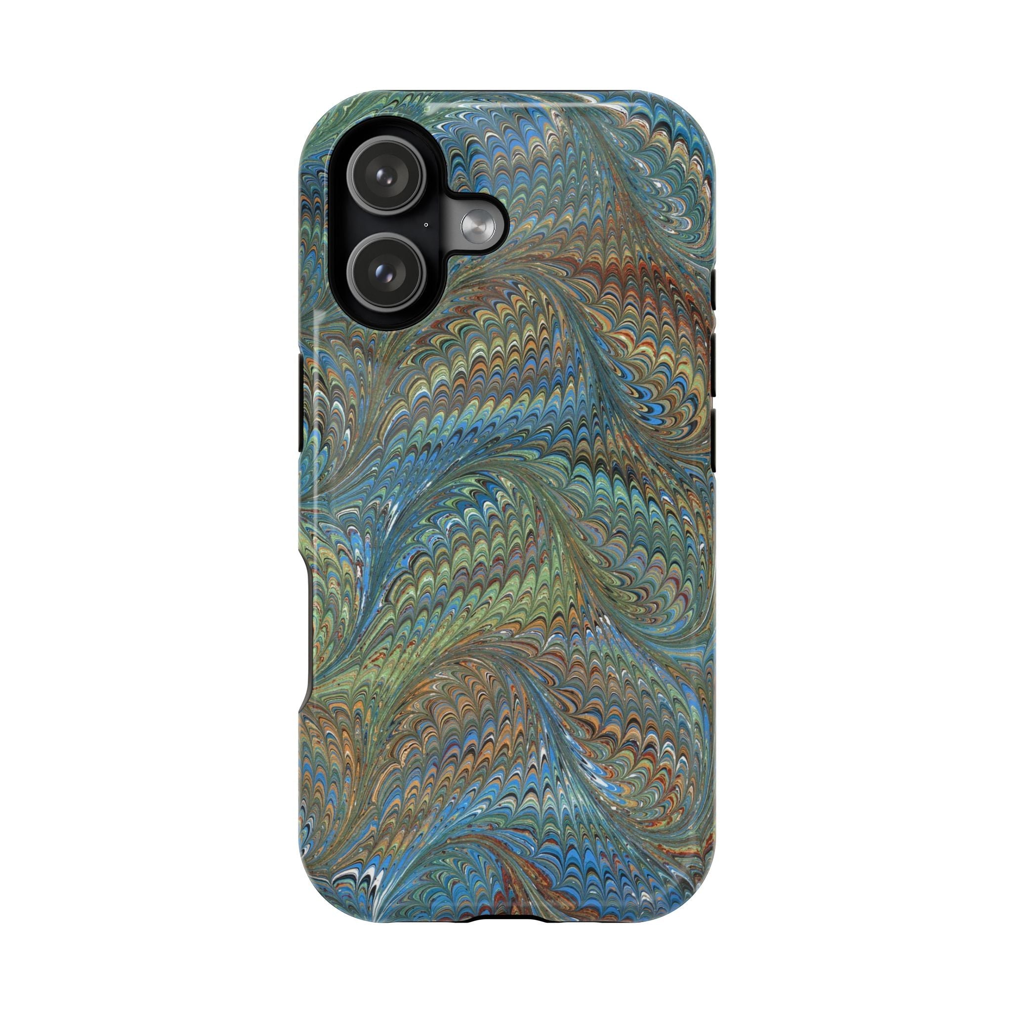 Blue and Green Swirl - Mag Safe - Dual Layer Case