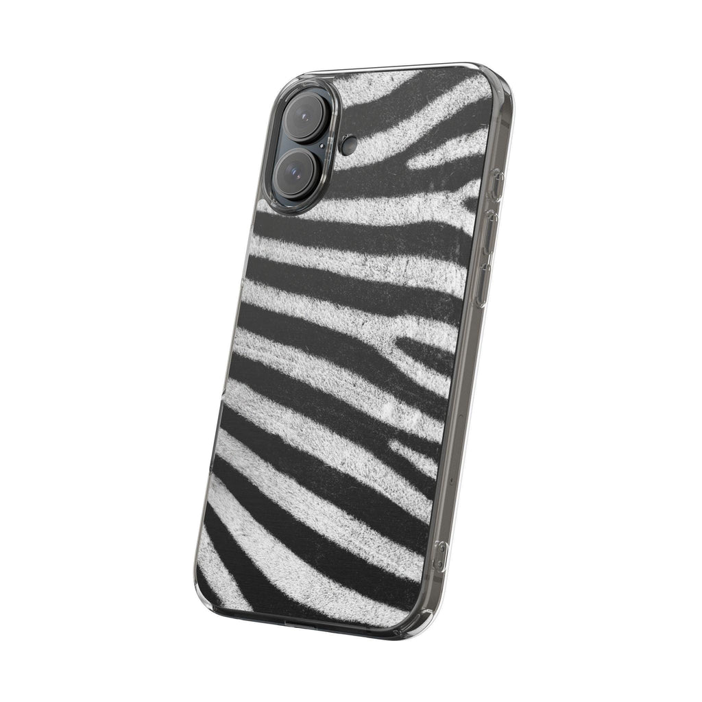 Clear Cases Black and White Zebra Stripes