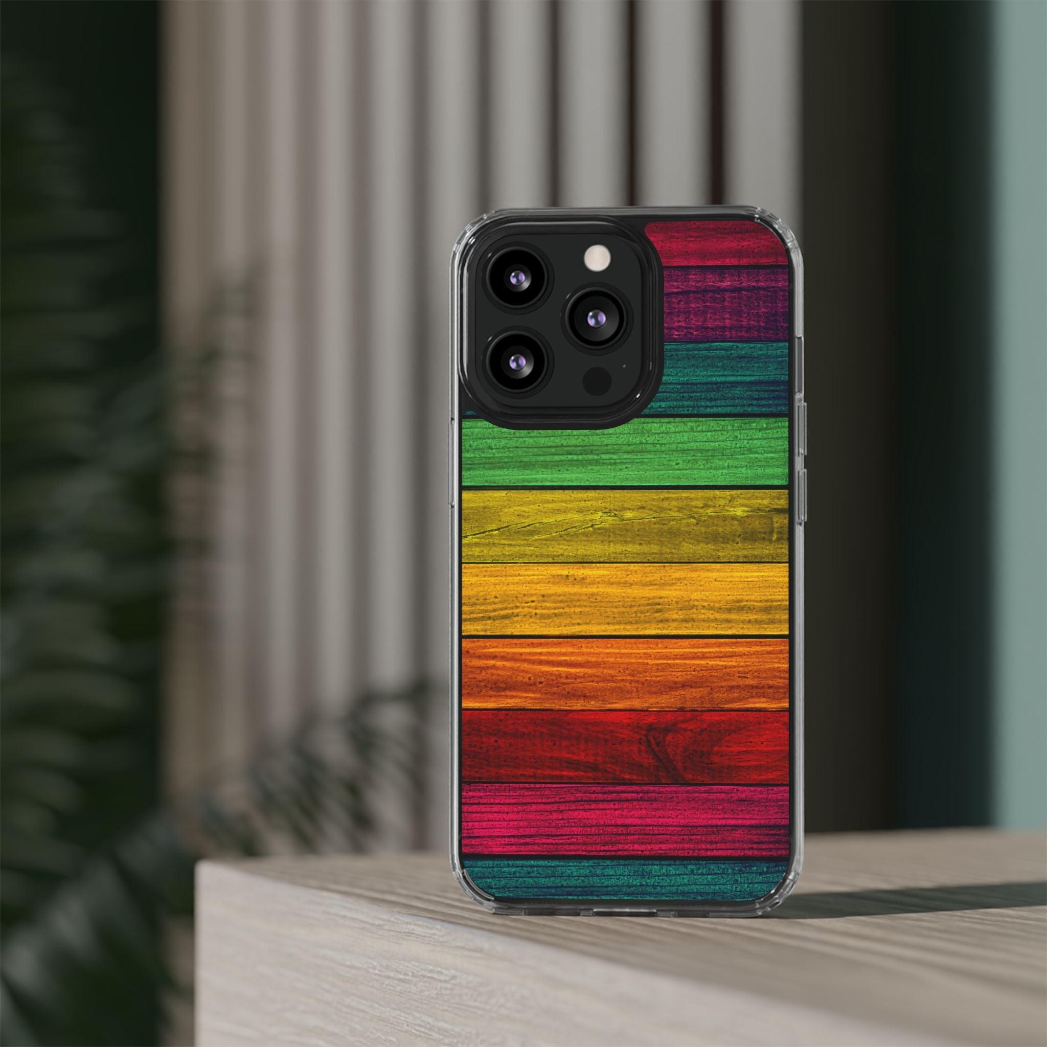 Rainbow On Woods Clear Cases