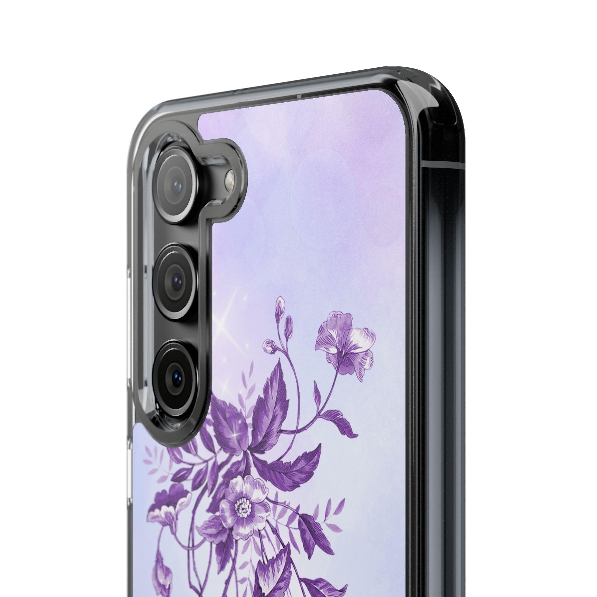 Floral design In Purple Clear Cases