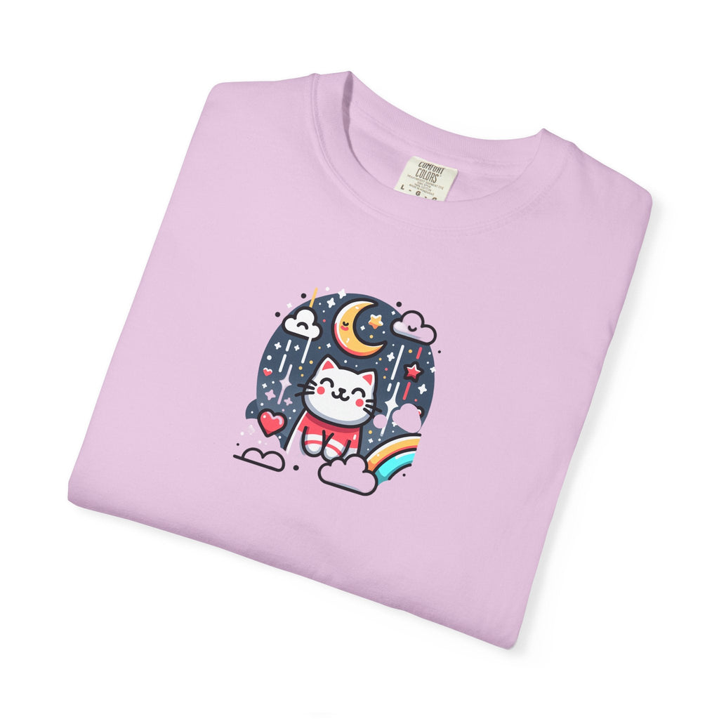 Adorable Cat Unisex Garment-Dyed T-Shirt - Ring-Spun Cotton - DipaliZ
