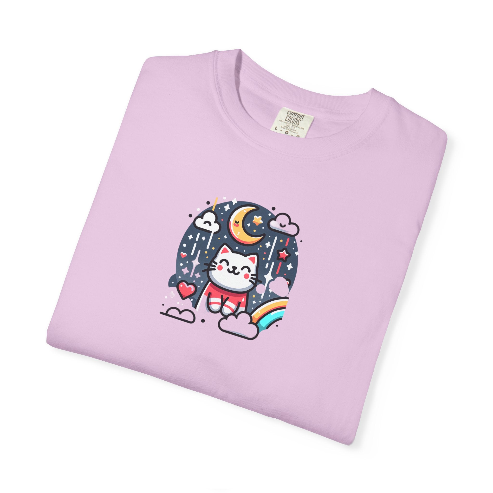 Adorable Cat Unisex Garment-Dyed T-Shirt - Ring-Spun Cotton - DipaliZ