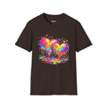 Melting Hearts Tee - Vibrant Double Heart Graphic T-Shirt