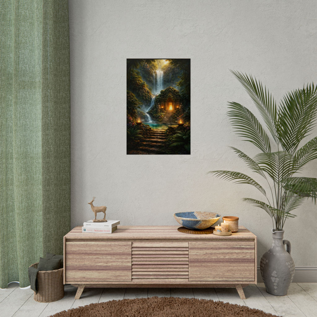 Mystic Jungle Temple Poster
