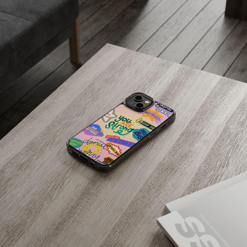 Motivational Stickers Clear Case