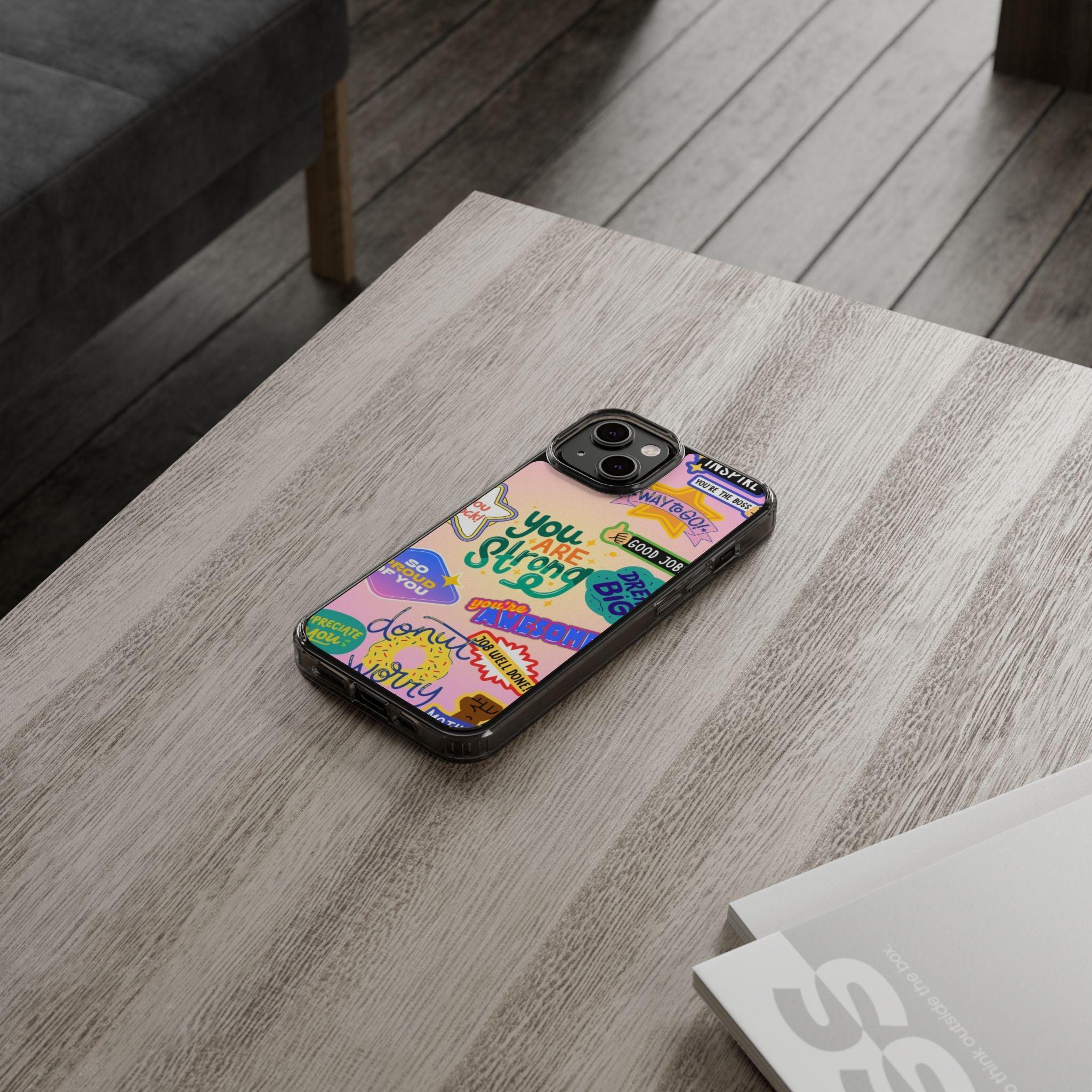 Motivational Stickers Clear Case