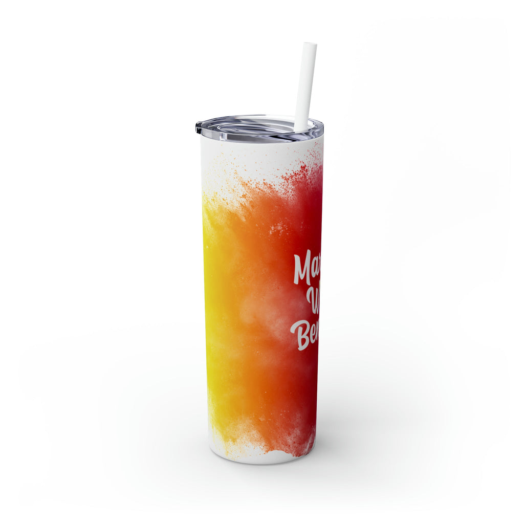 Married With Benifits Skinny Tumbler with Straw, 20oz