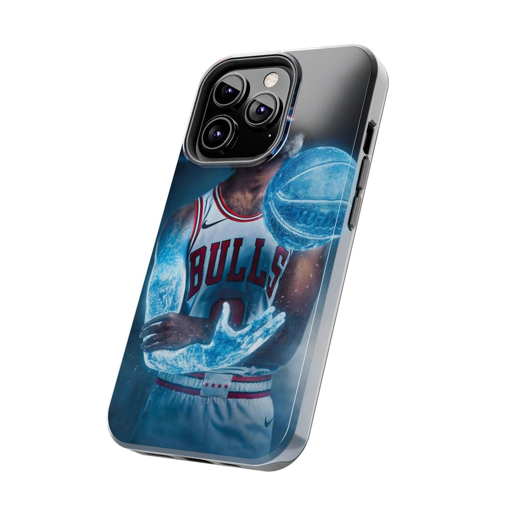 Coby White Chicago Bulls NBA Basketball Printed Tough Phone Case for iPhone & Samsung Galaxy - Dynamic Player Action Design