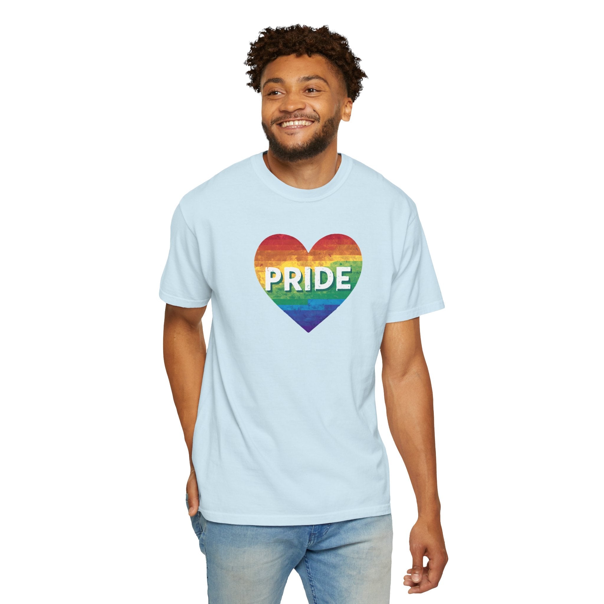 Gay Pride Rainbow Tee - Garment Dyed Comfort Colors - DipaliZ