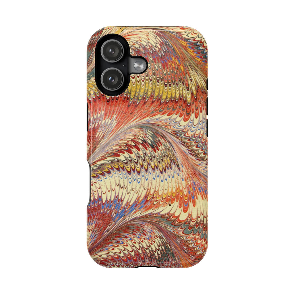 Rust and Gold Italian Vintage Marble Design Durable Phone Case for Apple + Samsung