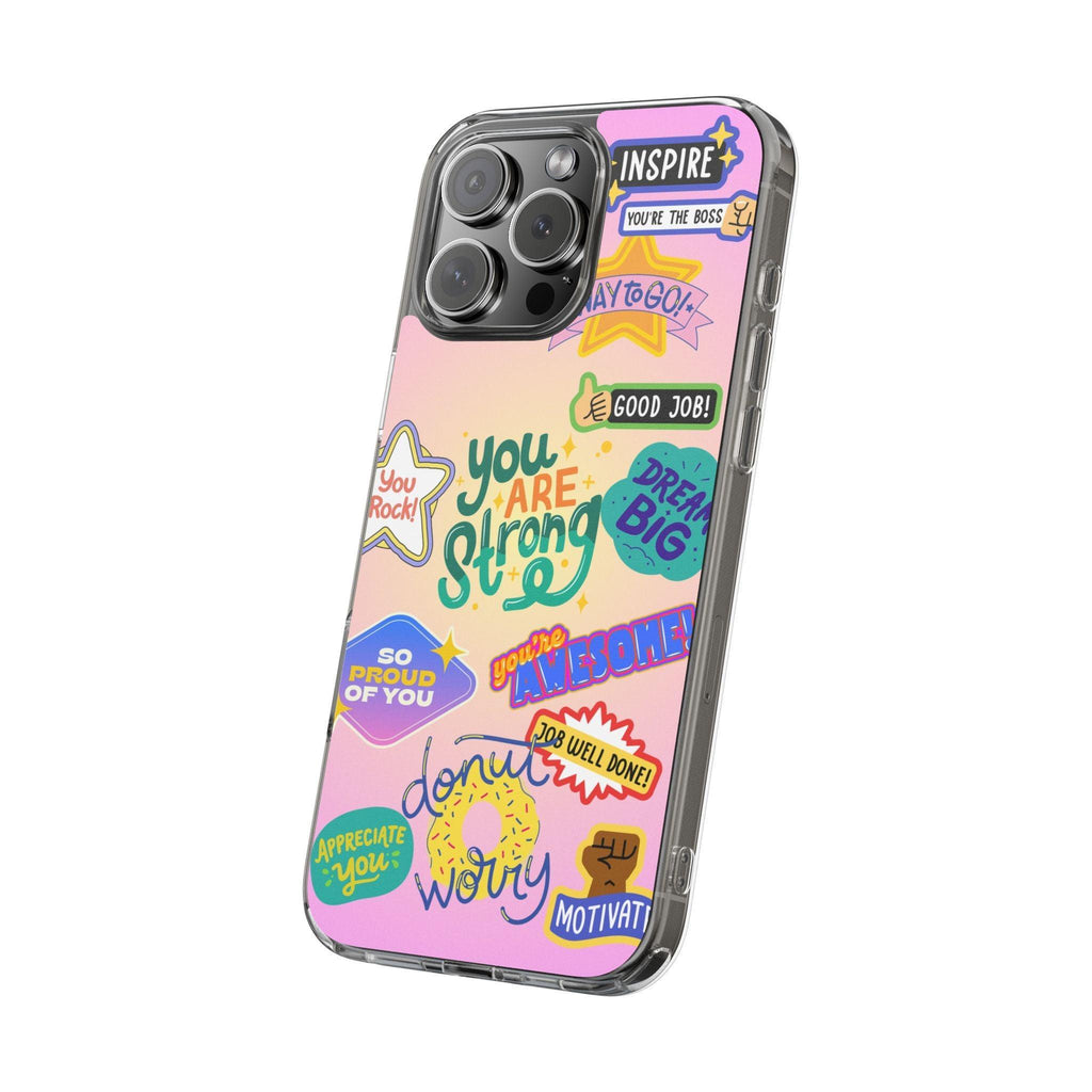 Motivational Stickers Clear Case
