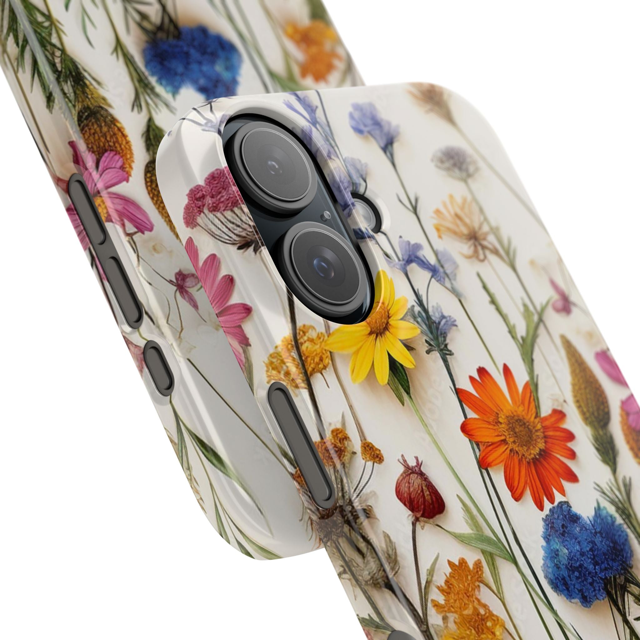 Floral Phone Cases, Slim Protective Cover, Pressed Flowers Design, iPhone 17 Case, Botanical Phone Accessories, Floral Theme Phone Case