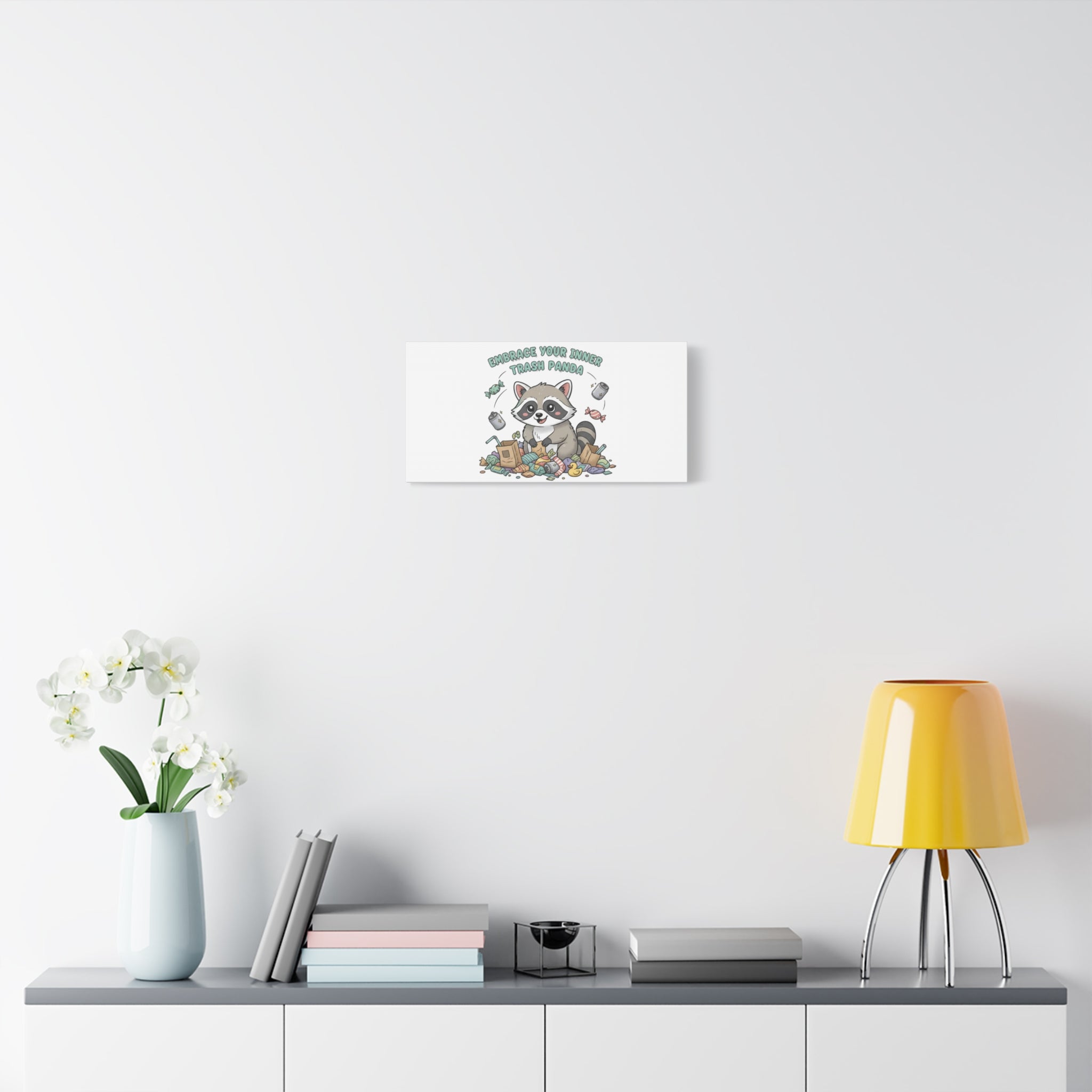 Embrace Your Inner Trash Panda Canvas | Matte Stretched Wall Art, Trash Animal Joy