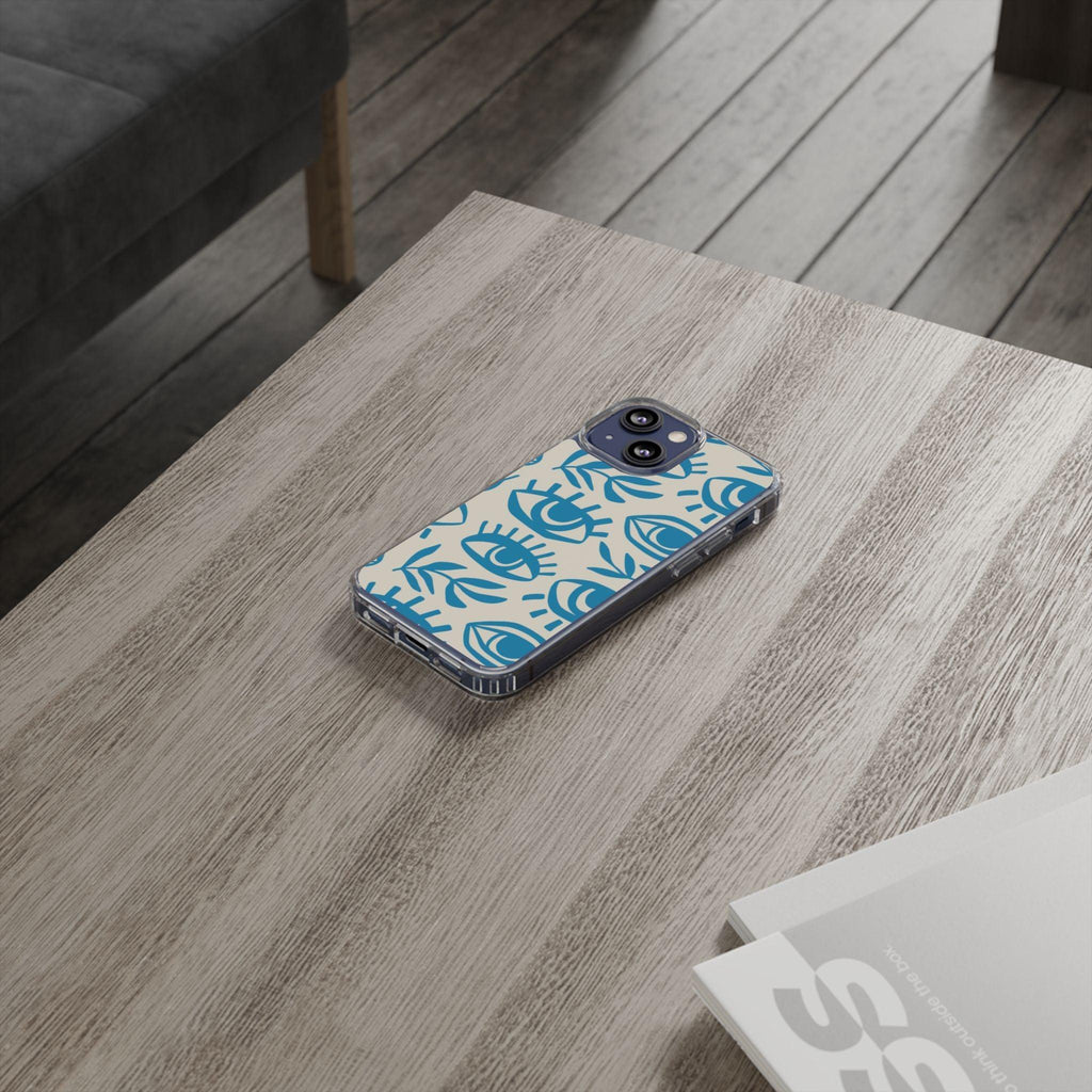 Eyes And Leaves  Pattern Clear Cases