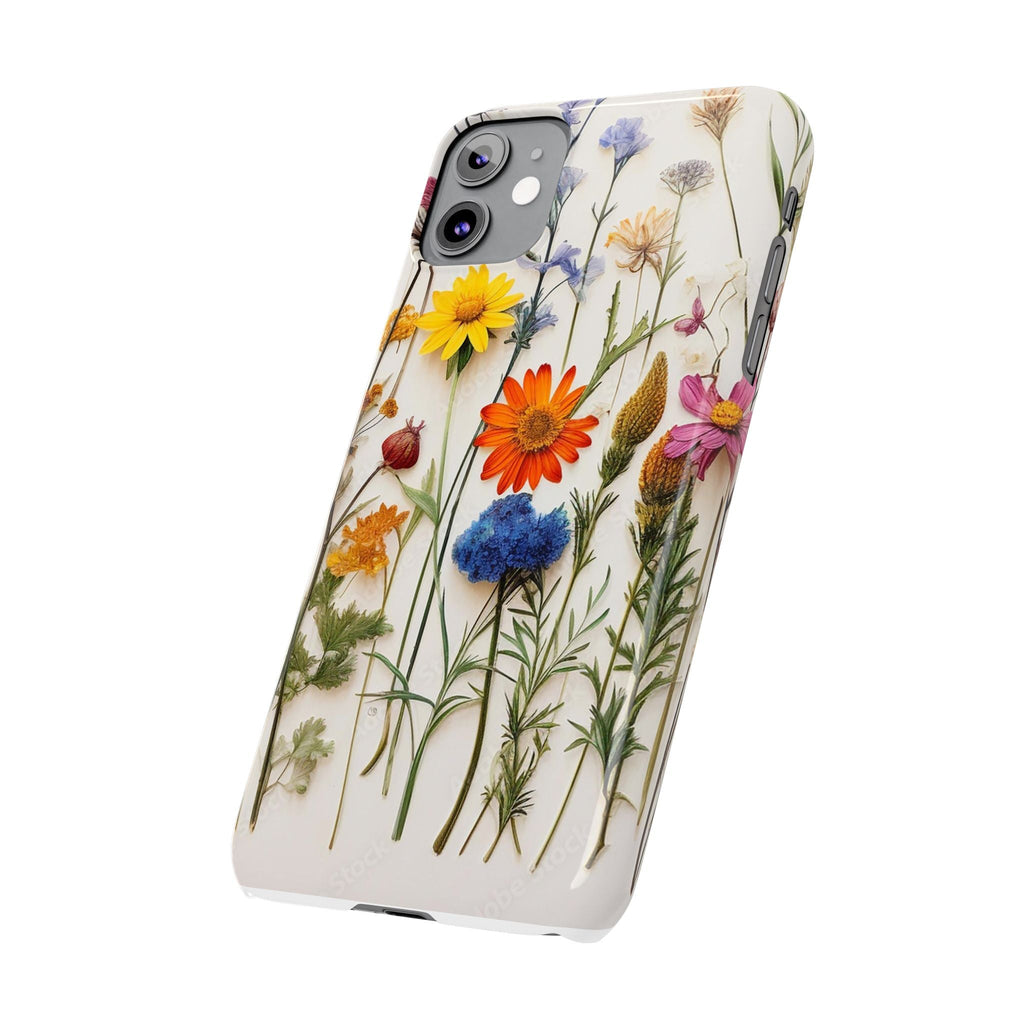 Floral Phone Cases, Slim Protective Cover, Pressed Flowers Design, iPhone 17 Case, Botanical Phone Accessories, Floral Theme Phone Case