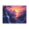 Sunset Fantasy Landscape Canvas Print — Stretched Matte Wall Art