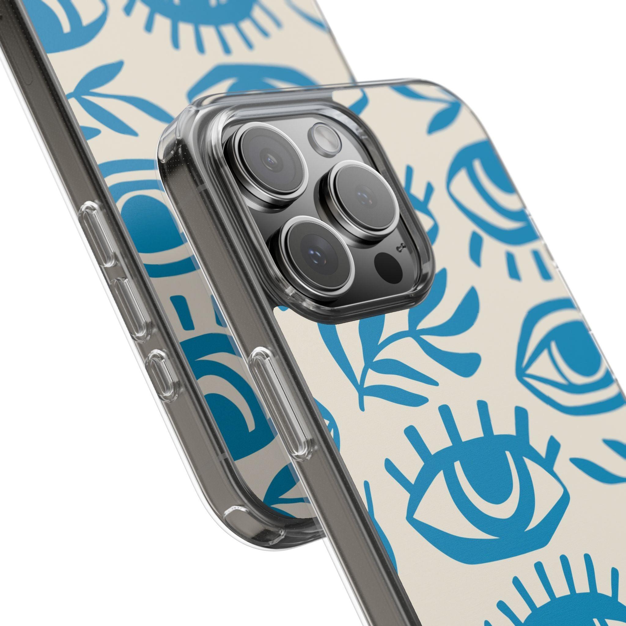 Eyes And Leaves  Pattern Clear Cases