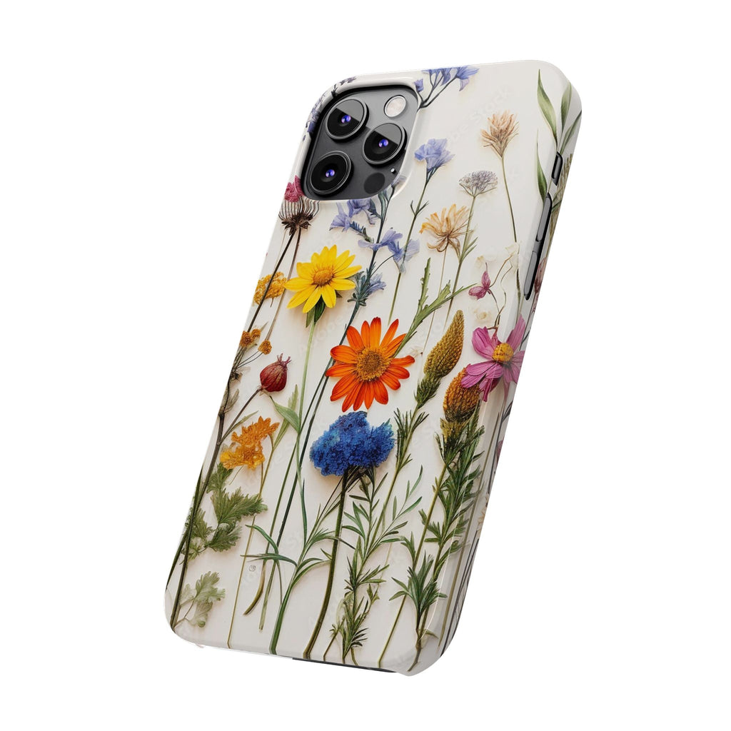 Floral Phone Cases, Slim Protective Cover, Pressed Flowers Design, iPhone 17 Case, Botanical Phone Accessories, Floral Theme Phone Case