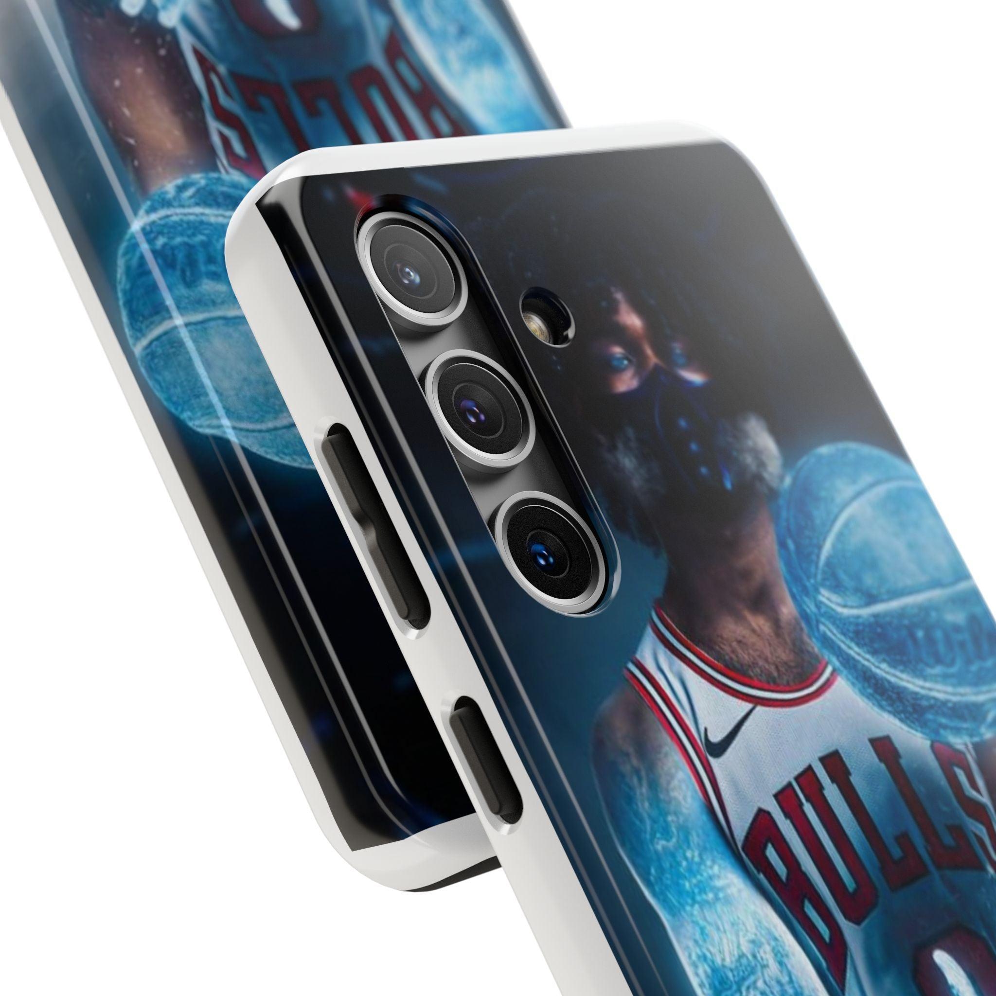 Coby White Chicago Bulls NBA Basketball Printed Tough Phone Case for iPhone & Samsung Galaxy - Dynamic Player Action Design