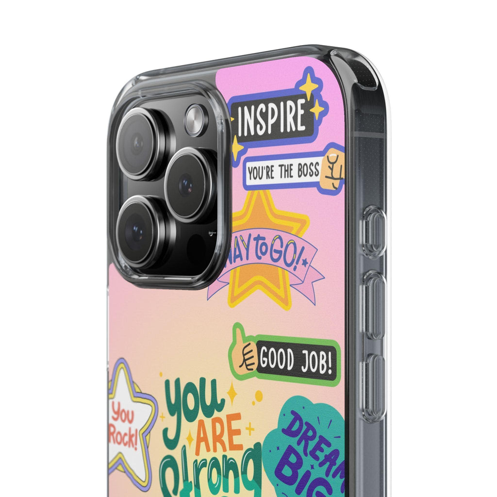 Motivational Stickers Clear Case