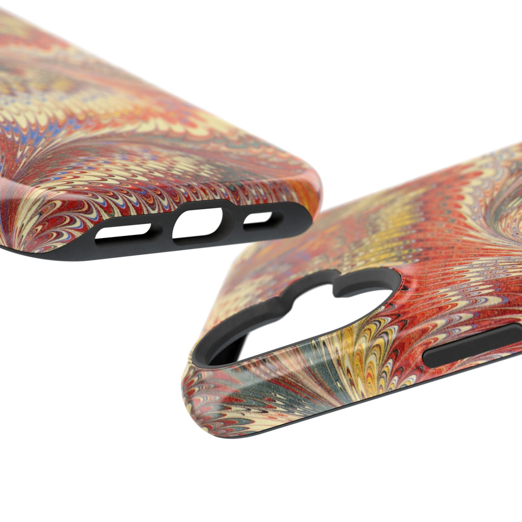 Rust and Gold Italian Vintage Marble Design Durable Phone Case for Apple + Samsung