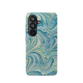 Aqua + Green Marble Phone Case - Impact-Resistant MAG SAFE - Dual Cover Design