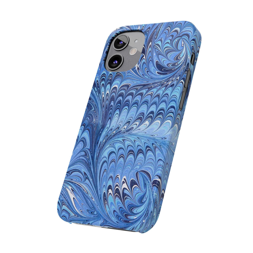 Deep Blue Italian Marbled Design Pallet Phone Case