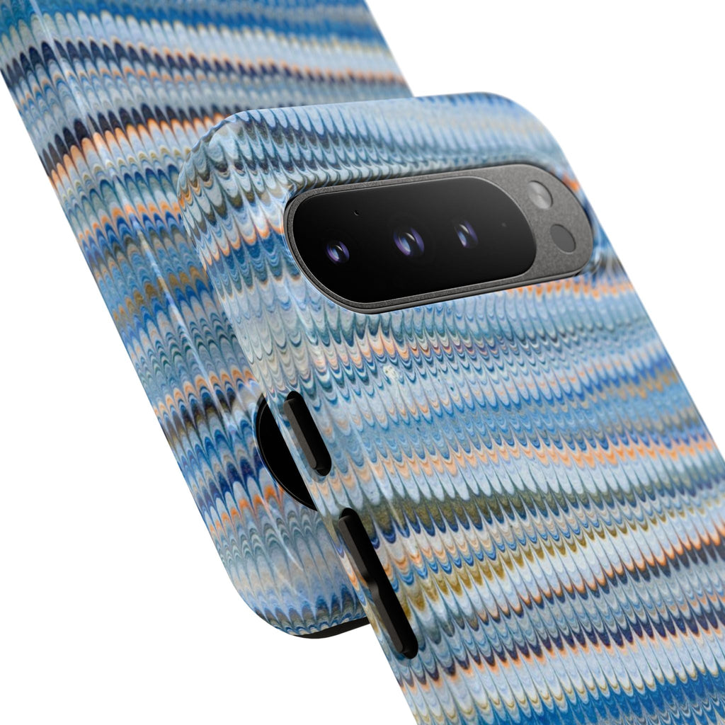 Blue Marbled Phone Cases iPhone + Samsung - all models, Vintage Marbled Design - Tough Cases