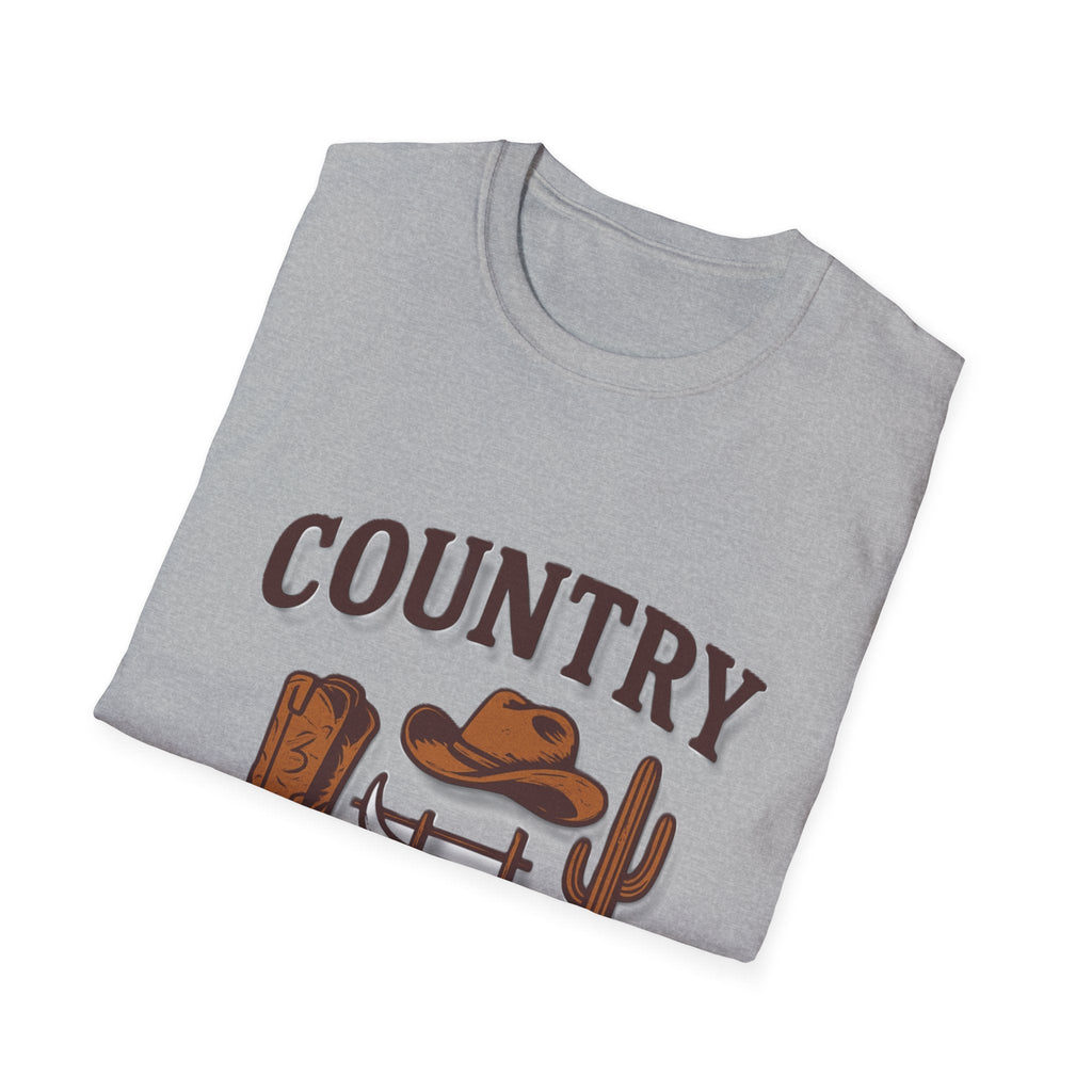 Country Western Skull Cowboy Boots T-Shirt | Cactus Ranch Rodeo