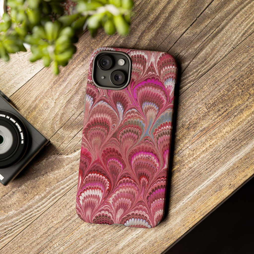 Shades of Pink Marbled Phone Case —  Dual Layer - Tough Protective Phone Cover