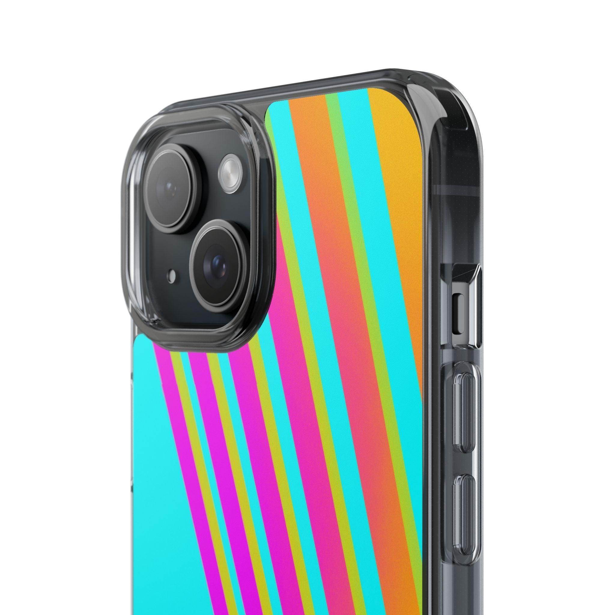 Abstract Pattern With Vibrant Color Clear Cases
