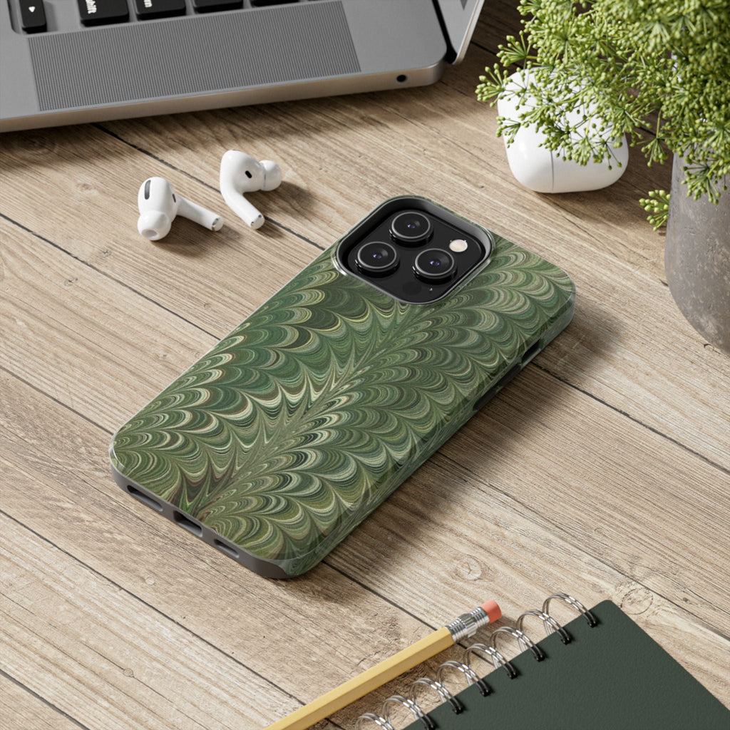 Deep Green Marble Italian Durable Phone Case