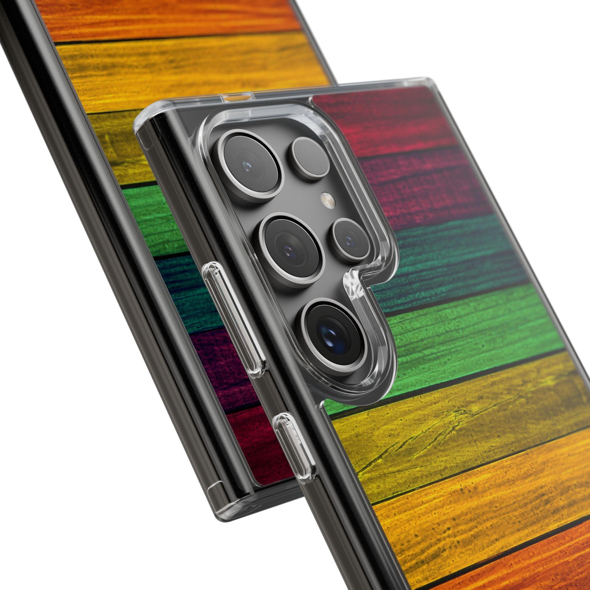 Rainbow On Woods Clear Cases