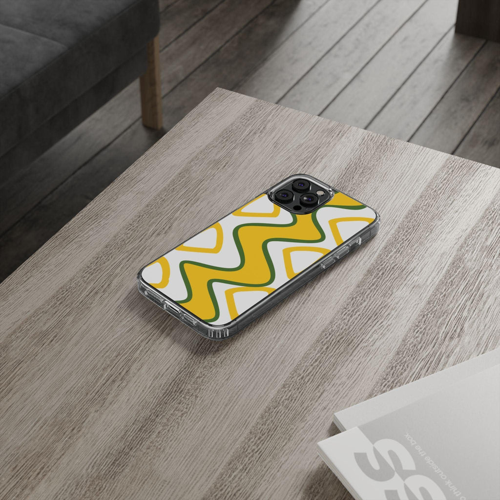 Bright Yellow Abstract With Shape Clear Cases