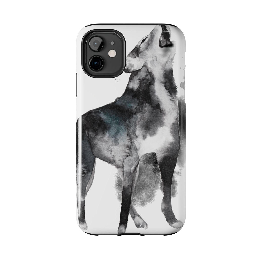 Black and White Dog Printed Tough Phone Cases