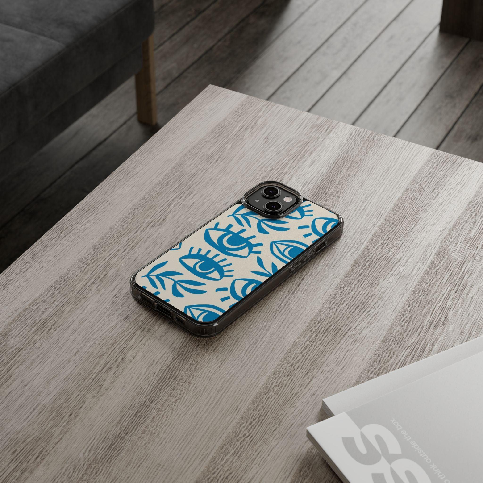 Eyes And Leaves  Pattern Clear Cases
