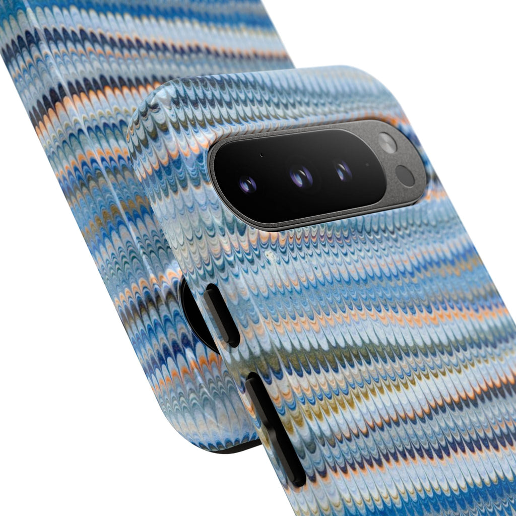 Blue Marbled Phone Cases iPhone + Samsung - all models, Vintage Marbled Design - Tough Cases