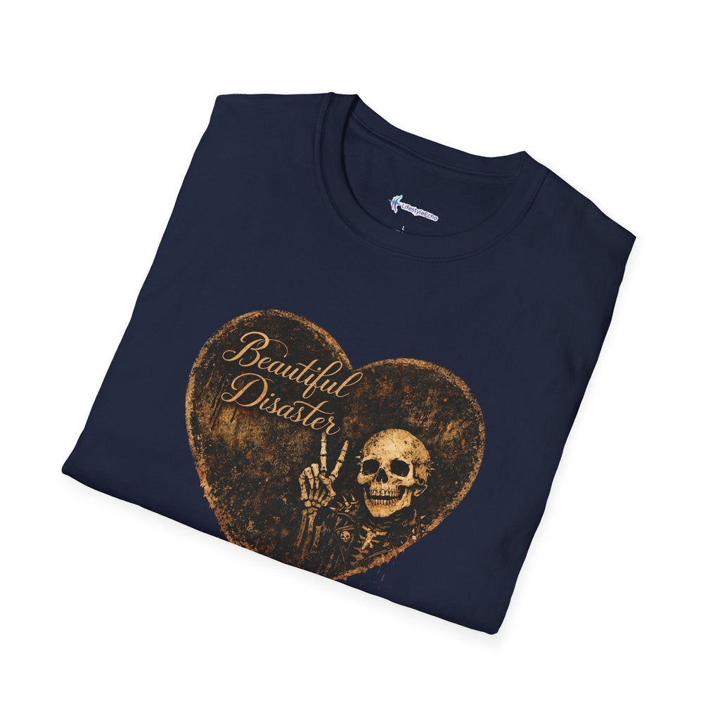 Beautiful Disaster Heart T-Shirt — Heart Graphic 'Beautiful Disaster' Tee