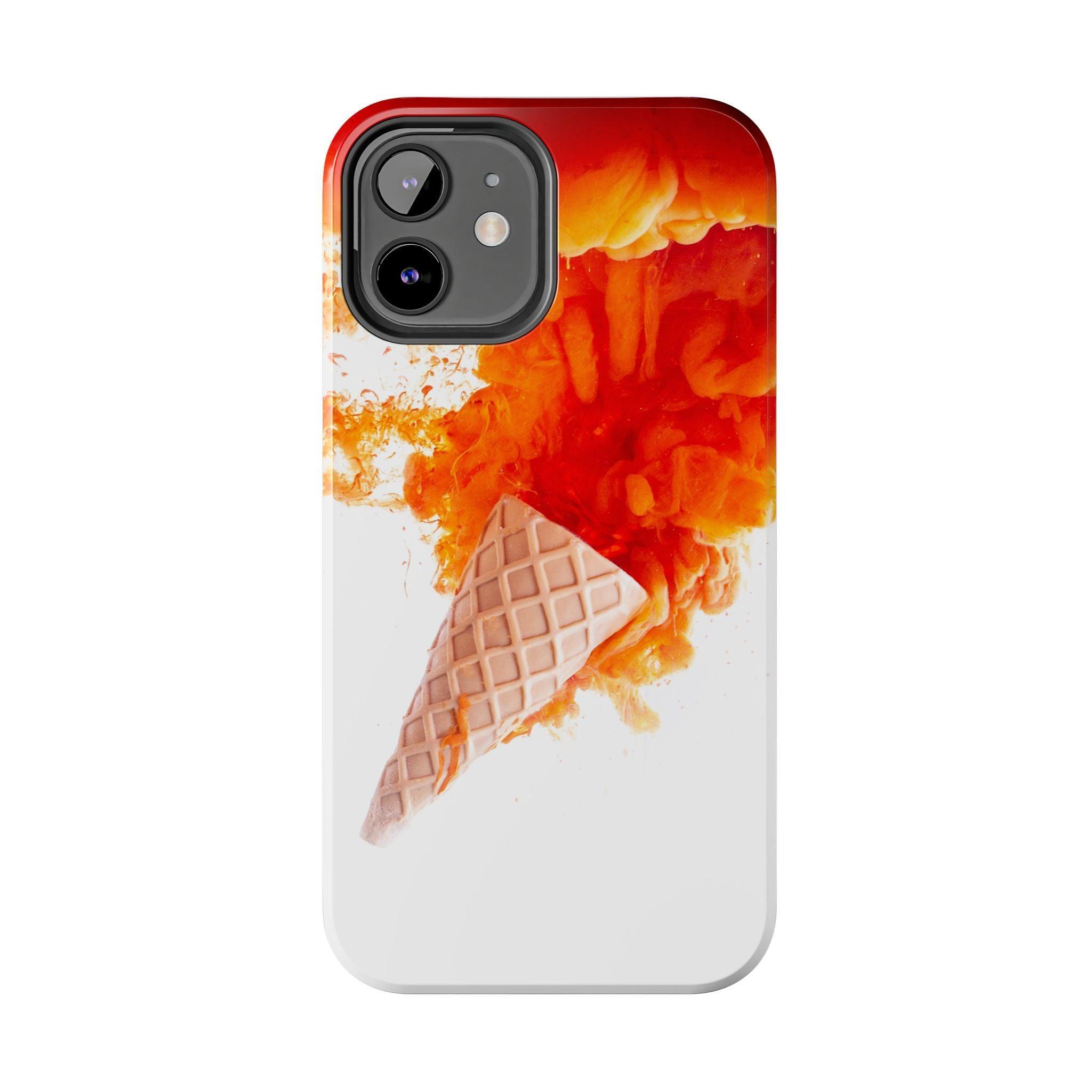 Ice Cream With Flame Of Colors Tough Phone Cases
