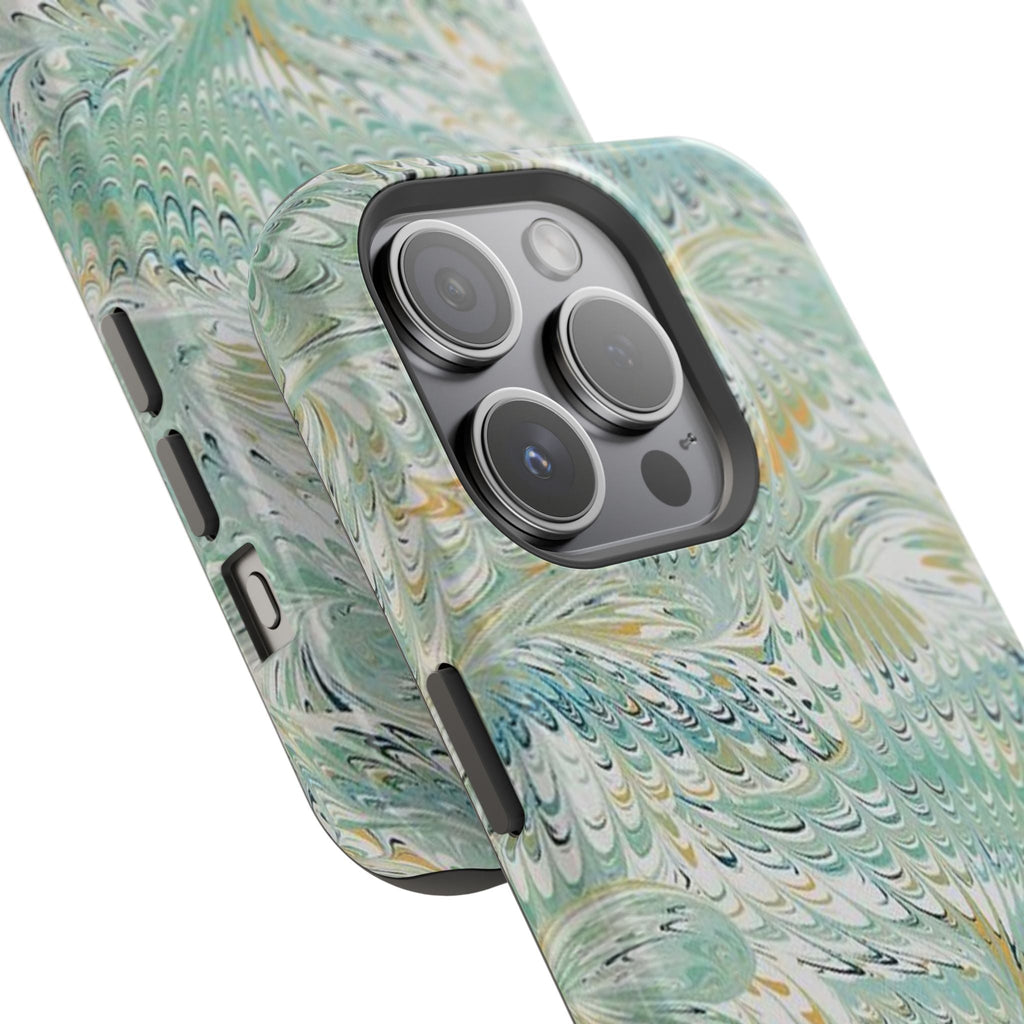 Mint Green Marbled Swirl Phone Case - Dual Layer