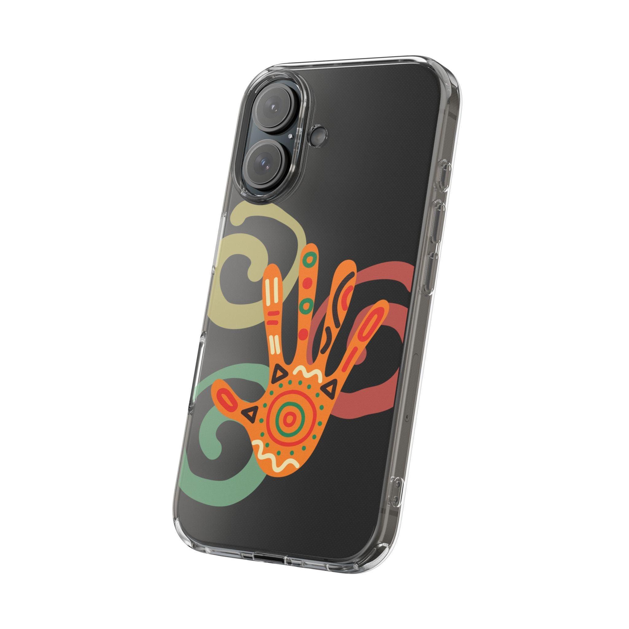 Clear Cases Colorful Hand Print design