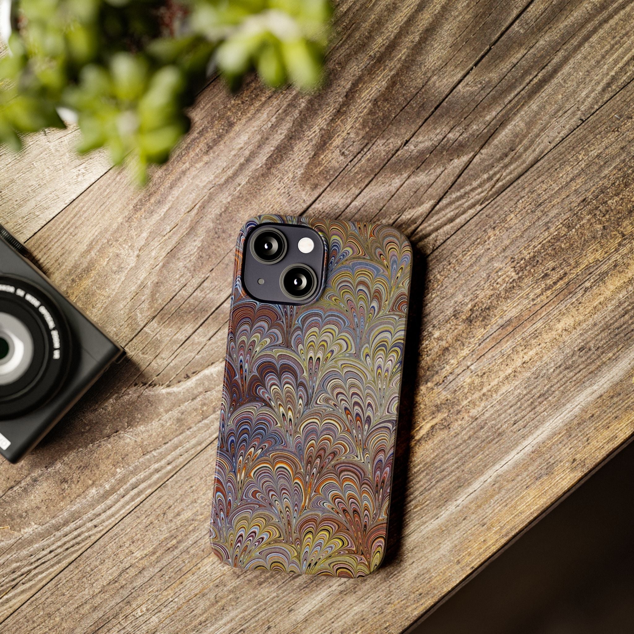 Italian Marbled Design, Multi-Colored Pallet, Slim Phone Cases, Case-Mate