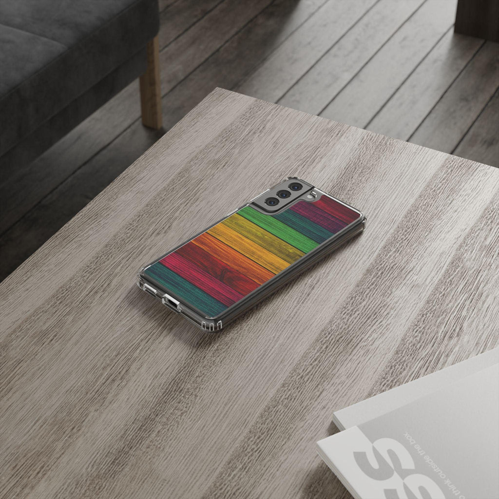 Rainbow On Woods Clear Cases
