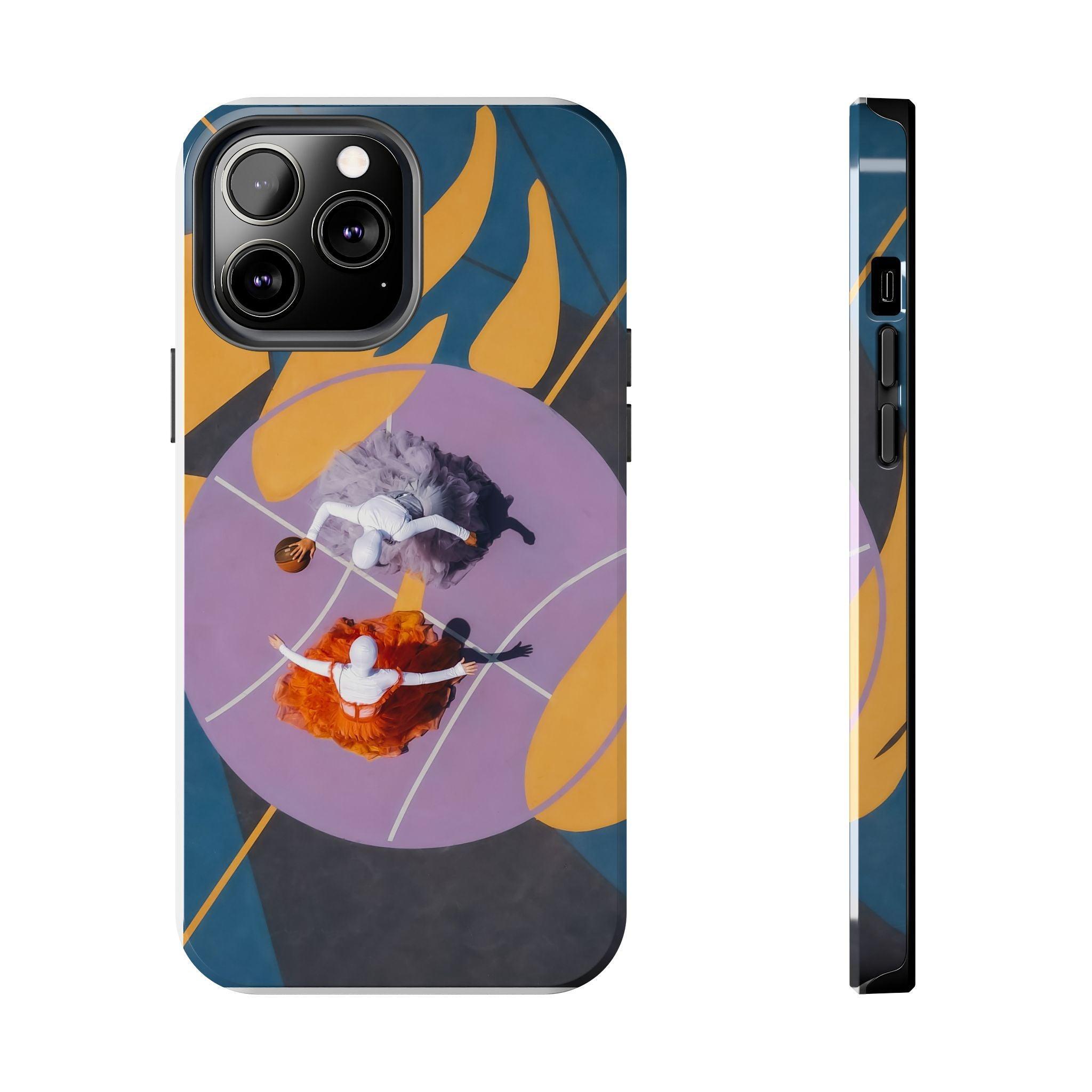 Two Womens Play basket ball Tough Phone Cases