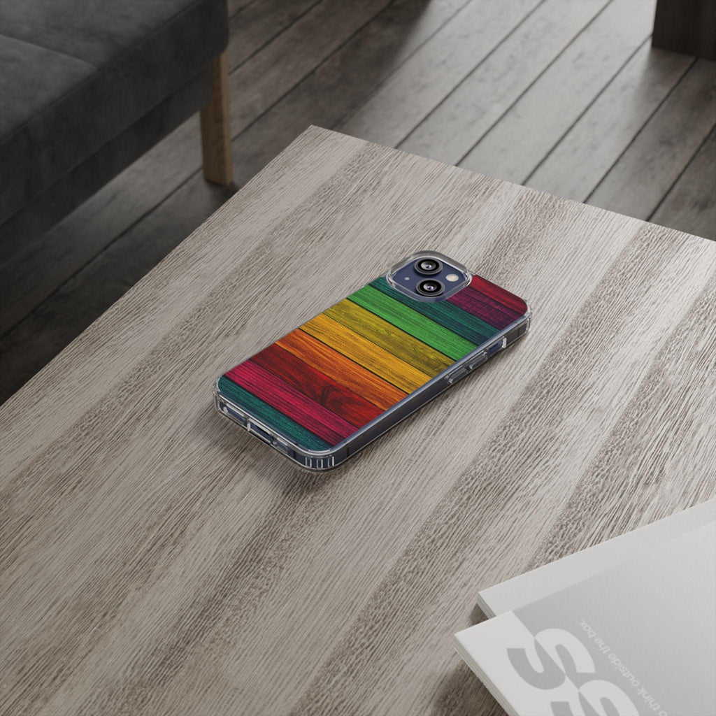 Rainbow On Woods Clear Cases