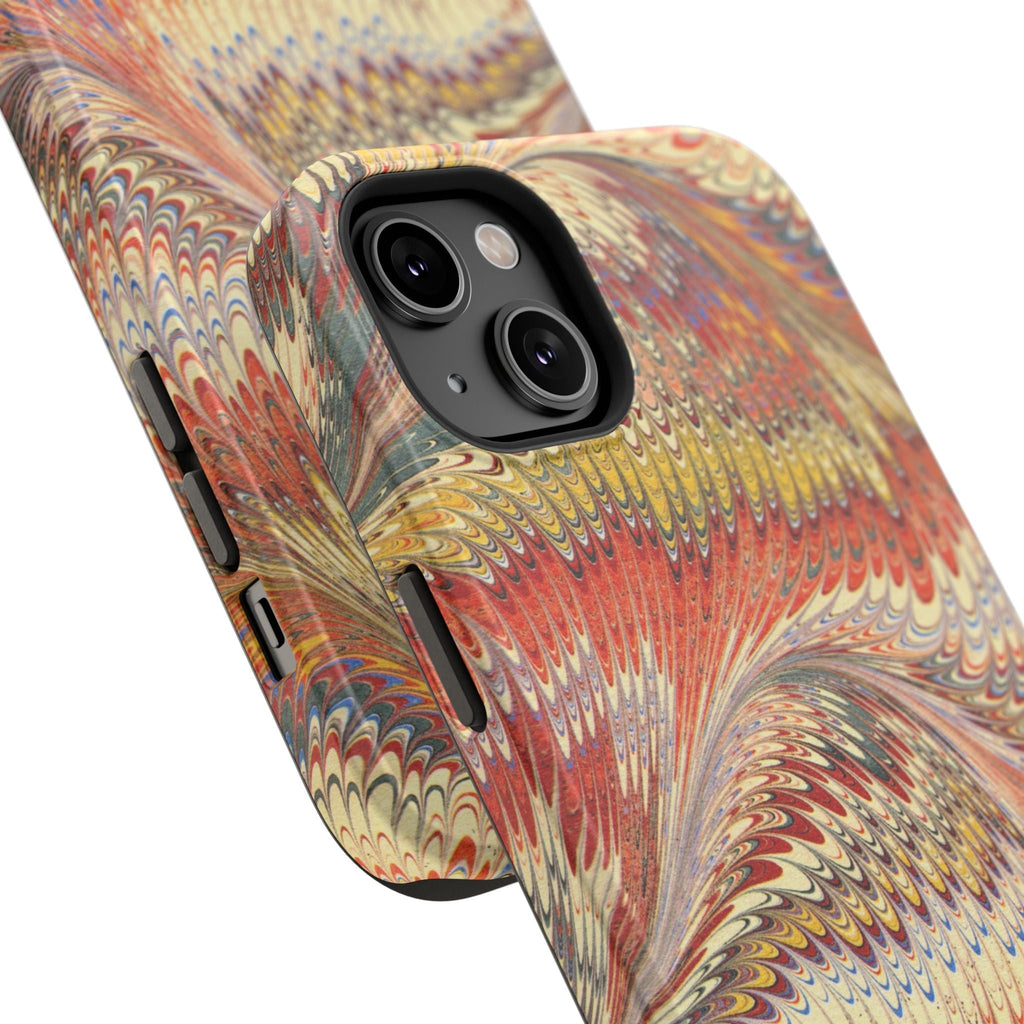Rust and Gold Italian Vintage Marble Design Durable Phone Case for Apple + Samsung