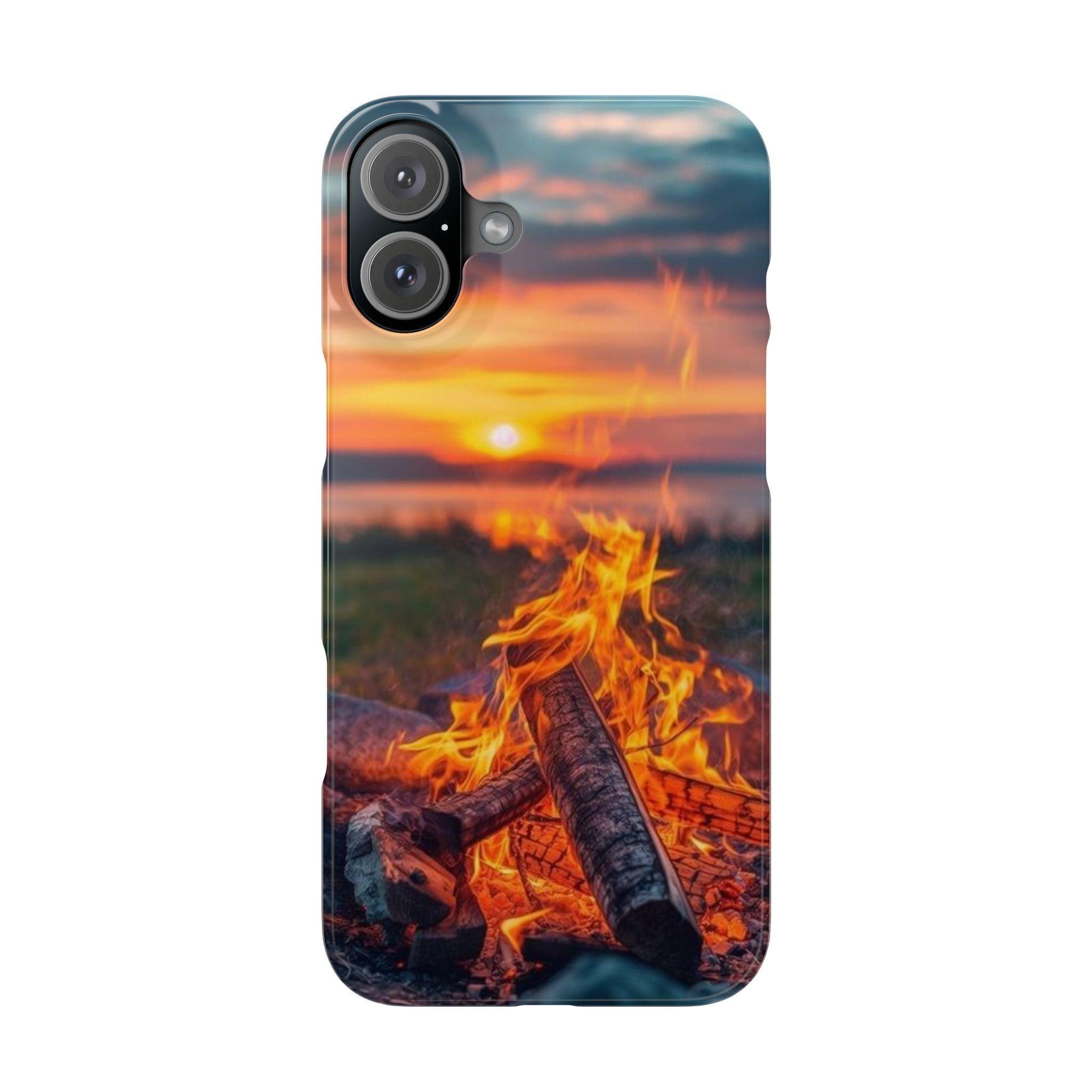 Woodland Fire Phone Case – Warmth of Nature’s Blaze on Your Device