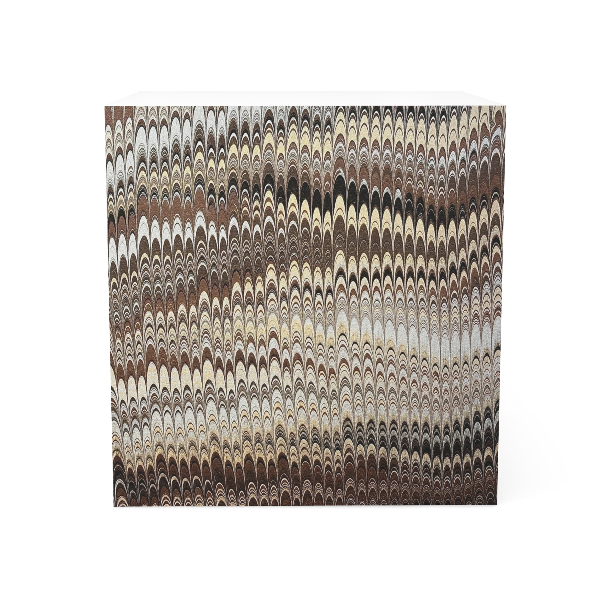 Italian Marbled Neutral Note Cube – Decorative Note Block