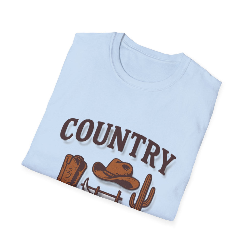 Country Western Skull Cowboy Boots T-Shirt | Cactus Ranch Rodeo