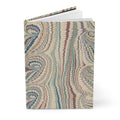 Beige Vintage Italian Feather Marble Design on Hardcover Journal Matte